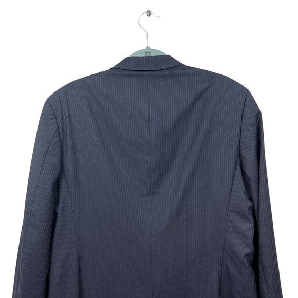 BOSS Hugo Boss The‎ Jam 75/Sharp3_1 Blazer Suit Vented Pinstripe Navy Men Sz 42L - Picture 8 of 8